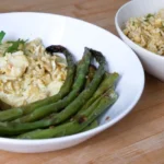 creamy fish with asparagus