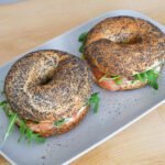 salmon arugula bagel