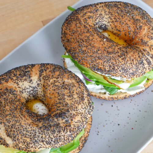 egg avocado bagel