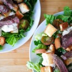 caesar salad with beef