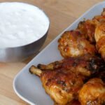 sweet chilli chicken with blue cheese sauce