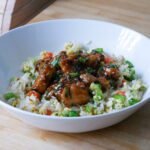 crispy tofu with fried rice