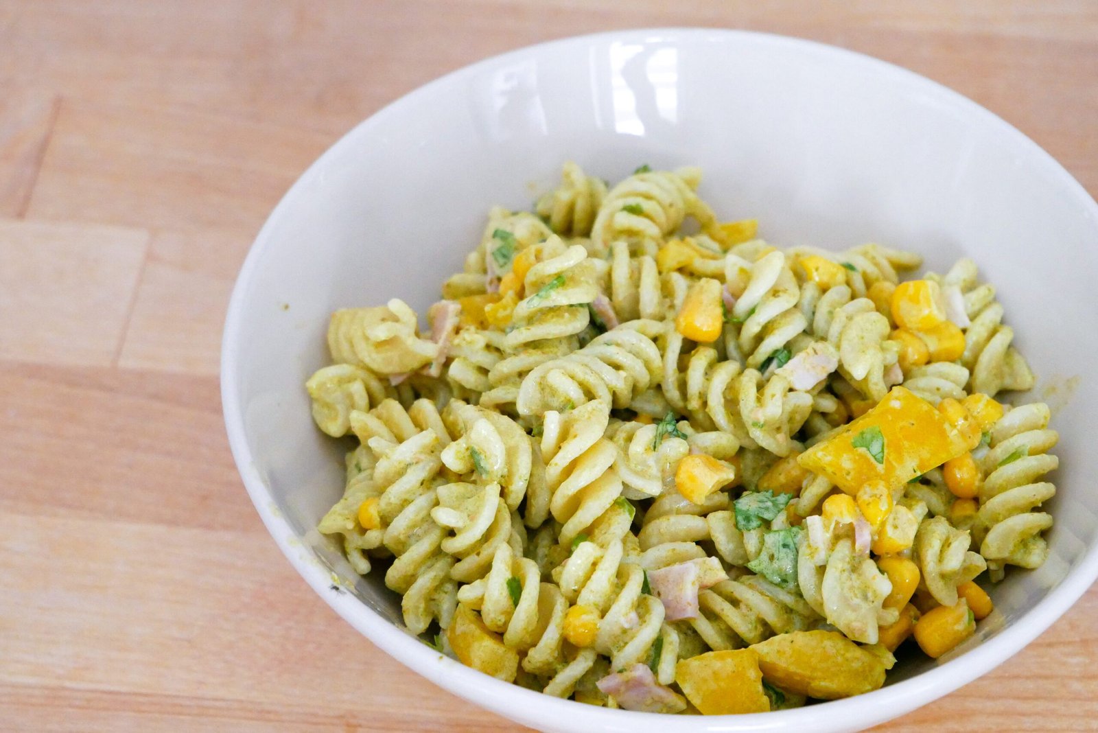 Pesto Pasta Salad With Bacon